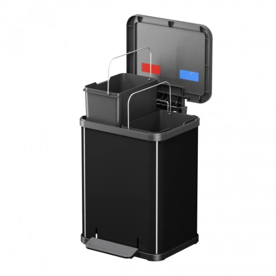 Hailo Prullenbak Oko Duo Plus M 2x9 - zwart