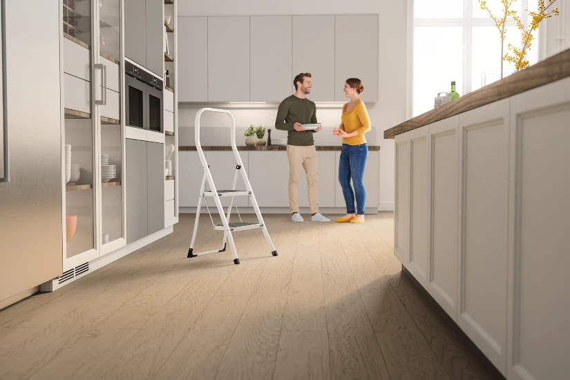 Hailo Huishoudtrap K45 wit - 2 treden