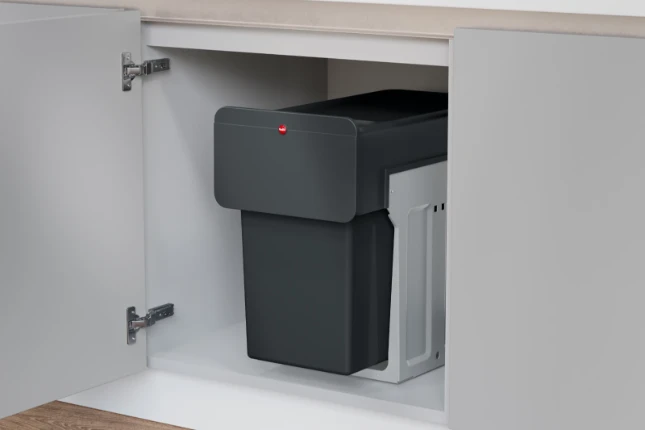 Hailo inbouwemmer eco-line duo L 2x14L - staal