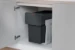 Hailo inbouwemmer eco-line duo L 2x14L - staal