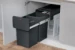 Hailo inbouwemmer eco-line duo L 2x14L - staal