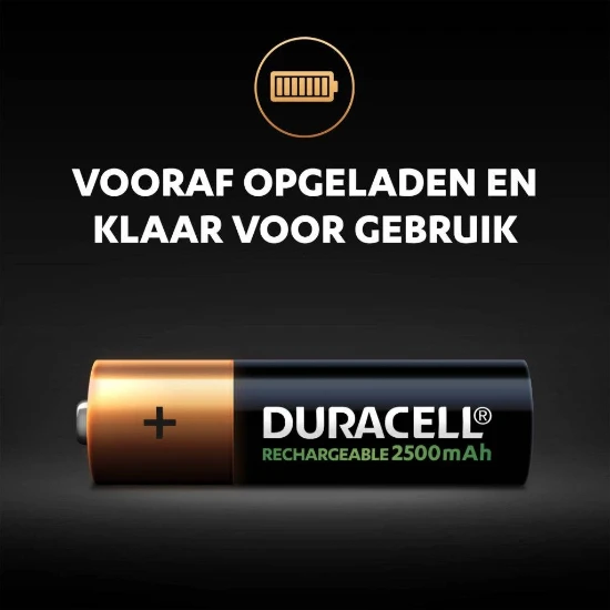 Duracell Ultra Oplaadbare AA-batterijen 2500mAh (4 stuks)