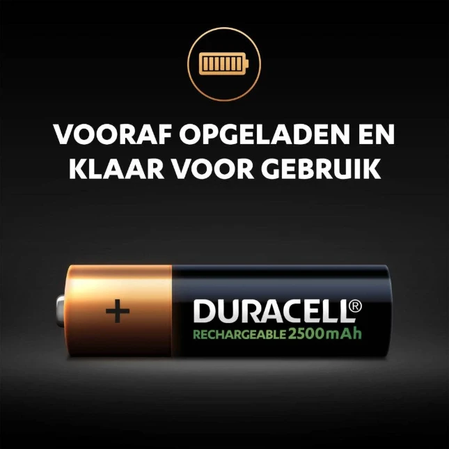 Duracell Ultra Oplaadbare AA-batterijen 2500mAh (4 stuks)