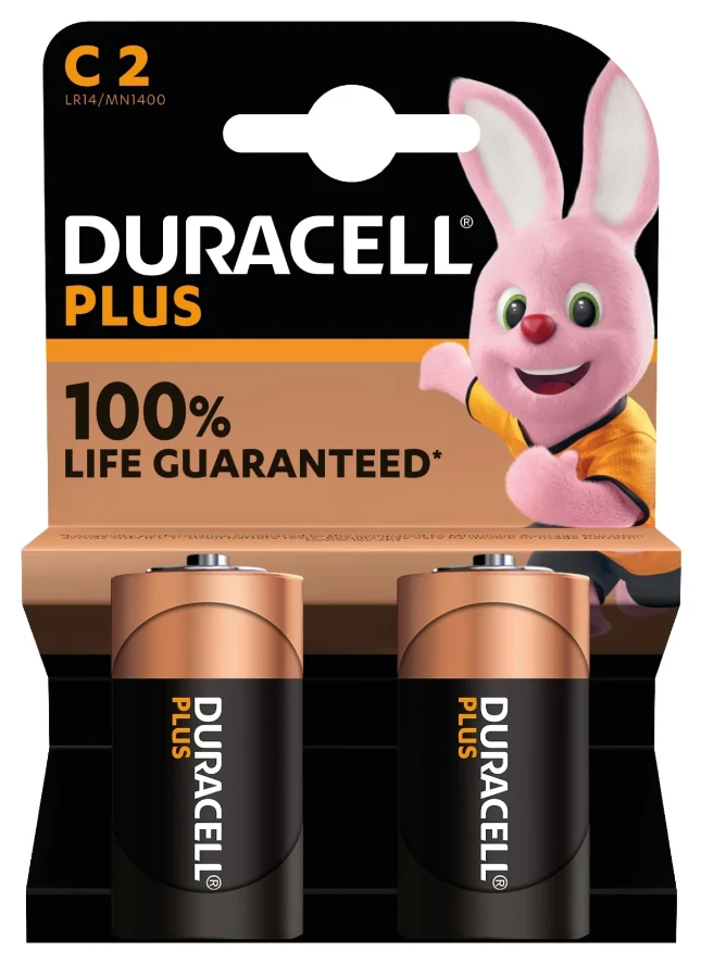 Duracell Plus Alkaline C-batterijen (2 stuks)
