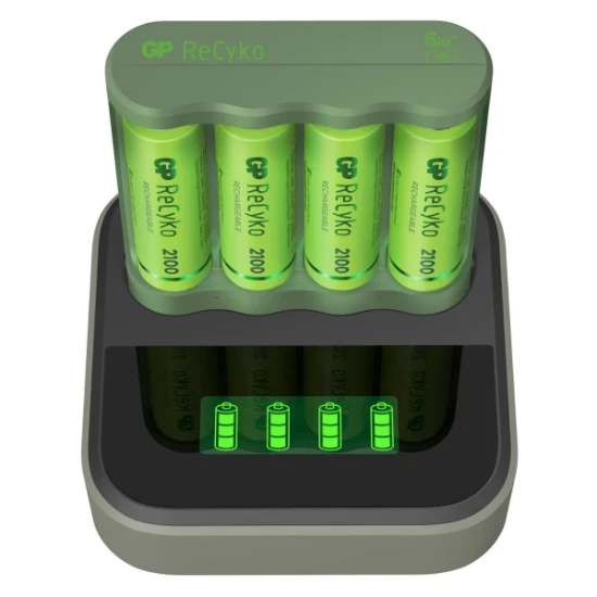 GP USB batterijlader ReCyko 4x AA 2100 mAh + docking station