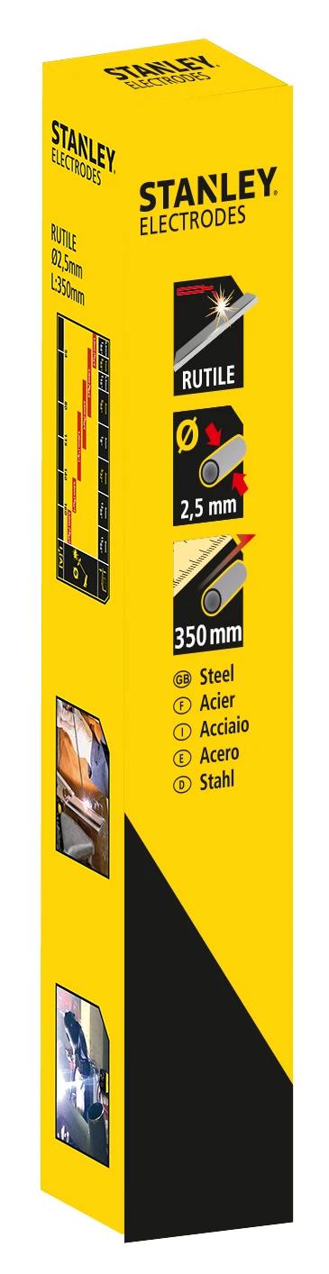 Stanley Laselektroden Rutile Set (50x2 mm, 50x2.5 mm, 30x3.25 mm)