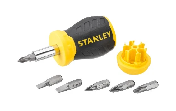 Stanley multibit stubby schroevendraaier