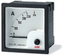 Analoge amperemeter Directe aansluiting, schaal 1A AC, 72mm