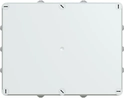 Kabeldoos met invoertule v.v. snelsluiters, IP55, RAL7035, Afm. 310x24
