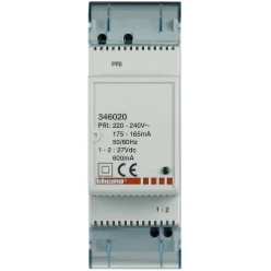 Gelijkstroomvoedingseenheid Deurcommunicatie BTICINO VOEDING 600MA VR SCEN.CENTR. TBV BINNEN-BUITENPOST BT346020