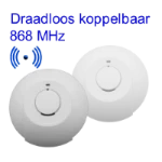 Brandmelder Fito Profi-Line Draadloos koppelbaar 230V Lithium