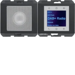 Radio Touch met luidspreker DAB+, berker K.1 antraciet mat