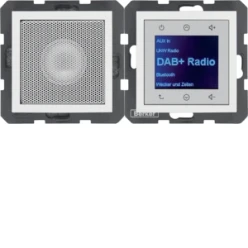 Radio Touch met luidspreker DAB+, berker S.1/B.3/B.7 polarwit glz.