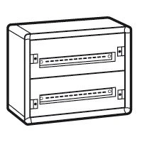 Behuizing wand XL3 160 metaal R7035 met 2rijen 48mod. H450 B575 D147