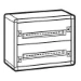 Groepenkast, leeg Installatiekasten Legrand Behuizing wand XL³ 160 modulair metaal R7035 met 2rijen 48modules H450 B575 D147 voor DPX125 en Vistop160A. Deur separaat bestellen. Chassis uitneembaar, incl. DIN-rails, frontplaten en aardklemmenstrook. (PF à 