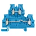 Verbindingsrijgklem Rijgklem Legrand Rijgklem 2etages Viking³ 2.5mm² blauw, 2 enkelvoudige doorverbindingen. Geschikt voor aansluiting van massieve of soepele draad. 2 mogelijkheden voor het aanbrengen van doorverbindingsstrips t/m klemdikte van 8mm. 0371