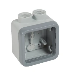 Opbouwbak inbouwschakelmateriaal Schakelmateriaal LEGRAND PLEXO ONDERBAK IP55 1-VOUDIG 2X M20 IK07 IP55 069658