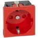 Wandcontactdoos Schakelmateriaal Legrand Wandcontactdoos Mosaic 1-voudig 90º 2P met positioneerpen met kinderbeveiliging en schroefklemmen 2modules rood. Geschikt voor 10/16A 250V. Voor montage direct in de muur. (CT à 100 C62) 077214
