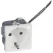 Wandcontactdoos Schakelmateriaal Legrand Wandcontactdoos Mosaic 1-voudig 2P met kinderbeveiliging - steekklemmen en LED-controlelamp 2modules wit. Geschikt voor 10/16A 250V. Voor montage direct in de muur. (PF à 1000 C62) 077212
