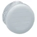 Doos voor montage op de wand/plafond Kabeldoos Legrand Plexo IP55 lasdoos binnenmaat Ø60mm met 4 sneltules voor kabel of buis 4-20mm, grijs RAL7035, Klasse II, IP55, IK07, halogeenvrij, zelfdovend tot 650º Celsius, onverliesbare klikdeksel verbonden met d