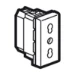 Wandcontactdoos Schakelmateriaal Legrand Arteor wandcontactdoos 2-polige + aarding Italiaanse standaard 10/16A 1 module in witte afwerking (CT à 100 C62) 572103