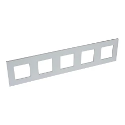 Valena afdekraam 5 mechanismen hor/vert centerafstand 71mm aluminium