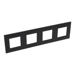 Valena afdekraam 4 mechanismen hor/vert centerafstand 71mm zwart