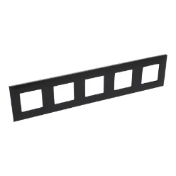 Valena afdekraam 5 mechanismen hor/vert centerafstand 71mm zwart