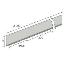 Scheidingsschot Sdz voor middelzware sport L3000 H70