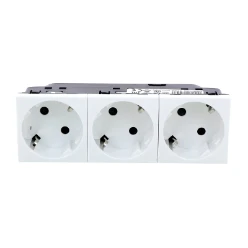 Wandcontactdoos Schakelmateriaal LEGRAND WANDCONTACTDOOS MOSAIC 3-VOUDIG 45GRAD3X2P KINDV. STEEK 6MOD.WIT 077253