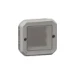 Overgangsafdekplaat schakelmateriaal Schakelmateriaal Legrand Plexo adapter voor Mosaic 2 modules met bedieningsmembraan -  geleverd zonder opbouwdoos of inbouwkader - IP55 - grijs 069587L