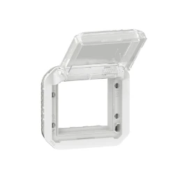 Plexo Mosaic adapter met transparant deksel wit