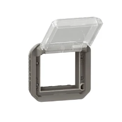 Plexo Mosaic adapter met transparant deksel antraciet