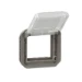 Overgangsafdekplaat schakelmateriaal Schakelmateriaal Legrand Plexo Mosaic adapter met transparant deksel antraciet 069880L