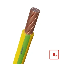 Enkeladerig draad met één enkele isolatielaag Installatiedraad NEXANS H07V-R ECA    25 MM2 GROEN/GEEL 10533261