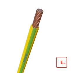 Enkeladerig draad met één enkele isolatielaag Installatiedraad NEXANS H07V-R ECA    10 MM2 GROEN/GEEL 10533147