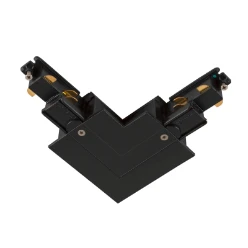 S-TRACK Inbouw, L-verbinder, met voedingsmogelijkheid, aardkabel, exte