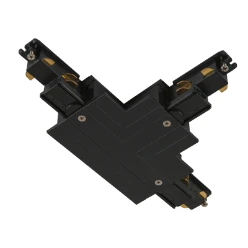 T-verbinder, voor S-TRACK 3-fase-inbouwrail, aarde buiten links, met v