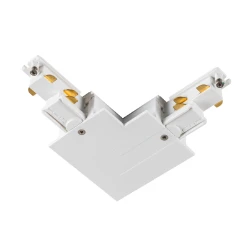 S-TRACK Inbouw, L-verbinder, met voedingsmogelijkheid, aardkabel, inte