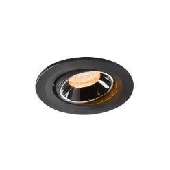 NUMINOS® MOVE S, plafondinbouwarmatuur zwart/chroom 2700K 40°