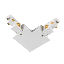 S-TRACK Inbouw, L-verbinder, met voedingsmogelijkheid, aardkabel, exte