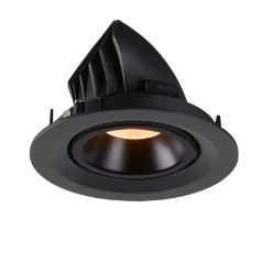 NUMINOS® GIMBLE M, plafondinbouwarmatuur zwart 2700K 55°