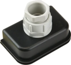 Invoerplaat voor op sparing kast/lessenaar Hafonorm ABB Installatiedozen en -kasten Inzetstuk met 1 pakkingbus M25 6931.201