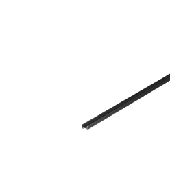 GRAZIA 10 LED opbouwprofiel, vlak, geribbeld, 2 m, zwart