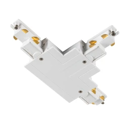 T-verbinder, voor S-TRACK 3-fase-inbouwrail, aarde buiten links, met v