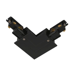 S-TRACK Inbouw, L-verbinder, met voedingsmogelijkheid, aardkabel, inte