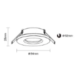 Mechanische toebehoren/onderdelen voor verlichtingsarmaturen Tronix Lighting Spot armaturen 50 mm