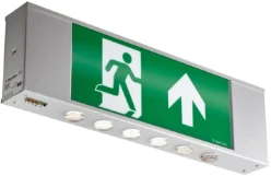 Centraal 2 watt, 230 volt opbouw led armatuur, serie Alulux