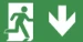 Pictogram noodverlichting Aqualux ABB VANL Pictogramfolie voor de serie Aqualux, aanduiding voor vluchtroute naar 7TCA091350R3488