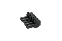 steker, 5-polig, male, zwart